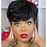 FCHW-wig Short Straight Pixie Cuts Wigs For Black Women Synthetic Short Wigs For Black Women African American Women Wigs