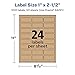 Avery Kraft Brown Rectangle Labels, Sure Feed Technology, 1