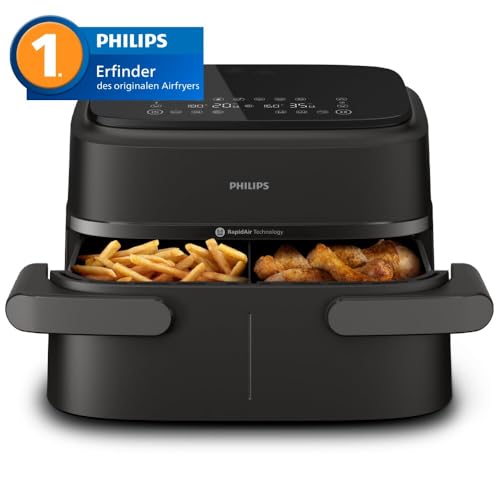 Philips Airfryer 1000 Serie Heißluftfritteuse, Schwarz, 7,1 L