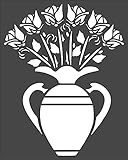 The size is indicated in the title of the stencil Stencils are cut from clear plastic sheets that are 6 mil thick and acid free to prevent damage to projects. You can use adhesive to hold them in place when needed. They are very light weight/thin, wa...