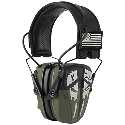 GREEN DEVIL Shooting Ear Protection Electronic Hearing Protection Ear muffs With Mic Sound Amplification Noise Reduction 26dB Earmuffs/Headphones For Gun Range Shooting Hunting