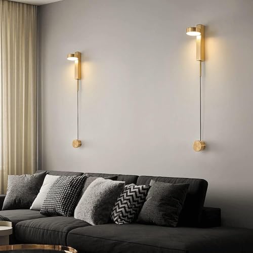 Lámpara de pared con rotación 350° e interruptor integrado para lectura en dormitorio 3
