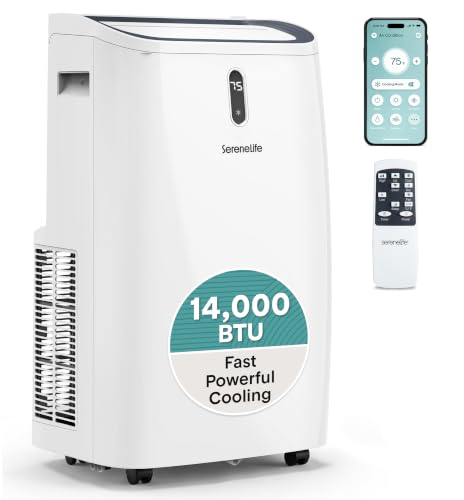 Image of SereneLife 14,000 BTU Portable Air Conditioner | AC, Dehumidifier & Fan