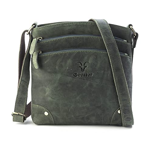 Goatter Genuine Leather 9.5″ Inch Sling Cross-BodyBag for Girls And Women,