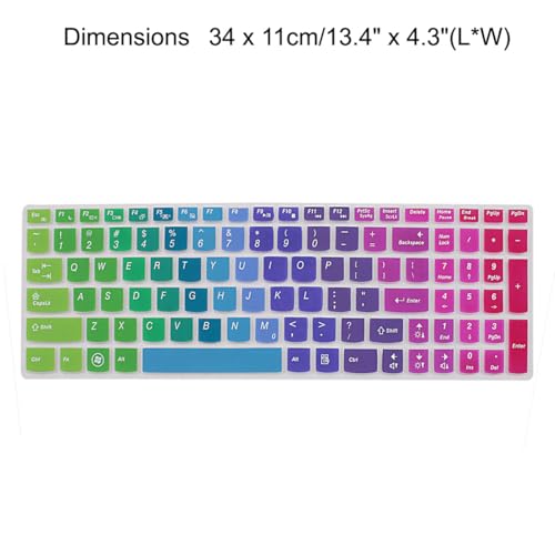 Protector de Teclado de Silicona Multicolor para Laptop miniatura 2