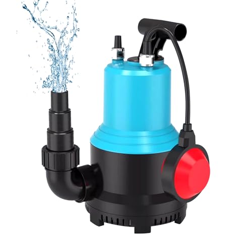1/2HP Automatic Submersible Water Pump, 4080GPH Sump Pump Portable Electric Utility Pump Removal for Pool Draining Basement Hot Tubs Garden Pool Cover Pond with 35ft Power Cord