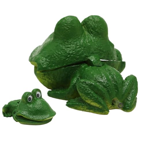 Generico Decoraciones con burbujas de aire para acuario | Artesanía de resina con ranas y burbujas de oxígeno para peces - Estatua decorativa con acción de aireador de oxígeno para paisaje de agua