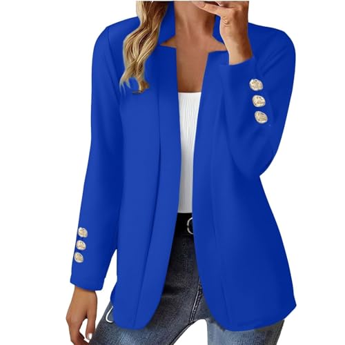 Womens Blazer Dressy Long Sleeve Open Front Suit Jackets with Pockets Lightweight Business Casual Outfits A01
