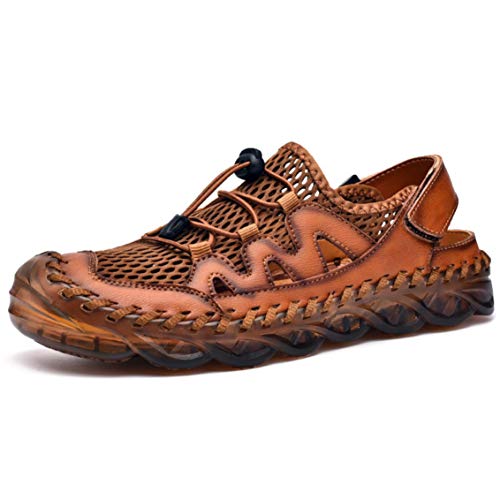 Mens Sports Sandals Closed Toe Adjustable Sandals Summer Outdoor Fisherman Shoes Comfort Breathable Beach Sandals