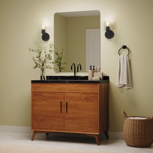 Image of Progress Lighting Replay 5.125 Inch 1-Light Vanity Light, Transitional, Black with Clear Glass Shade, (9.75 inch H x 5.125 inch W x 5.875 inch D), P300581-031