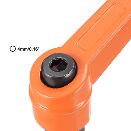 Uxcell® M8 Handle Adjustable Clamping Lever Push Button Ratchet Female Threaded Stud 3 Pcs #TOP2