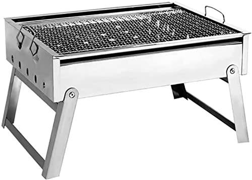 ZHDECOR Parrilla de la Barbacoa Juego de Accesorios de carbón para Barbacoa portátil con Parrilla Plegable para Barbacoa - Kit de Parrilla ahumadora para Mesa de Cocina al Aire Libre, Jardín
