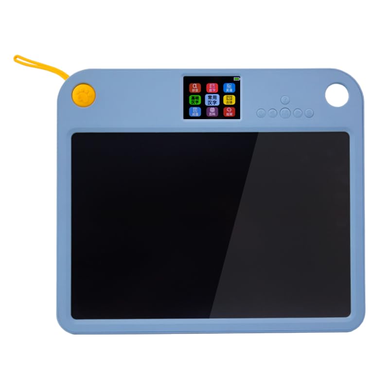 Máquina multifuncional para ejercicios infantiles, aprendizaje Pinyin chino, matemáticas, caracteres chinos, modismos, poesía antigua, tabla de dibujo a mano (31*26*2cm, azul)