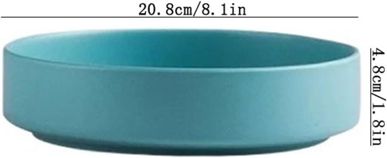 Ikebana Vase Gardening Flower Pot Drip Tray Home Round Matte Ceramic Floral Arrangement Saucer Flower Arrangement Pot(Blue)