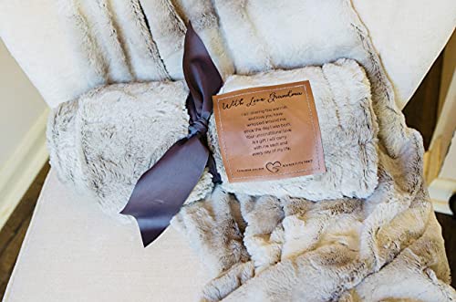 Gift For Grandma On Mother's Day Christmas - Glass Cross With Sentiment & Softly Said Grandma Blanket #TOP2