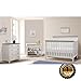 Sorelle Furniture Farmhouse 3-Piece Nursery Set with 4-in-1 Convertible Crib, 4-Drawer Dresser, and Changing Table with Shelves, Baby Furniture Made of Wood, Non-Toxic Finish-Chocolate and White