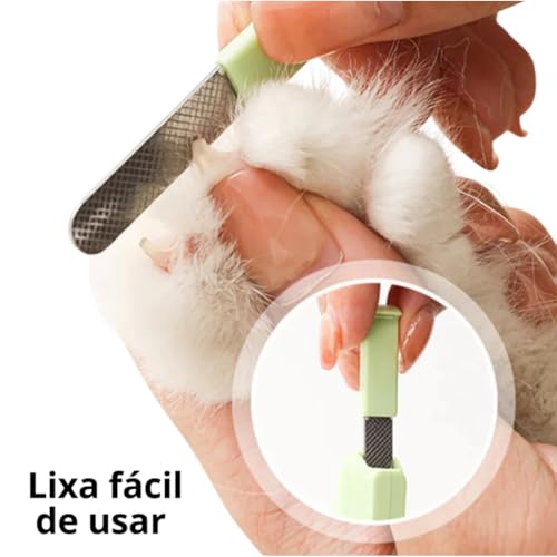 Conjunto de cortadores de unhas para cães e gatos com cortadores iluminados e tesouras para lixas(Al