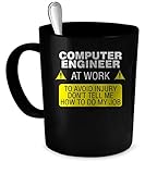 Impreso en ambos lados NA Taza de café del Ingeniero informático. Regalo de Ingeniero informático