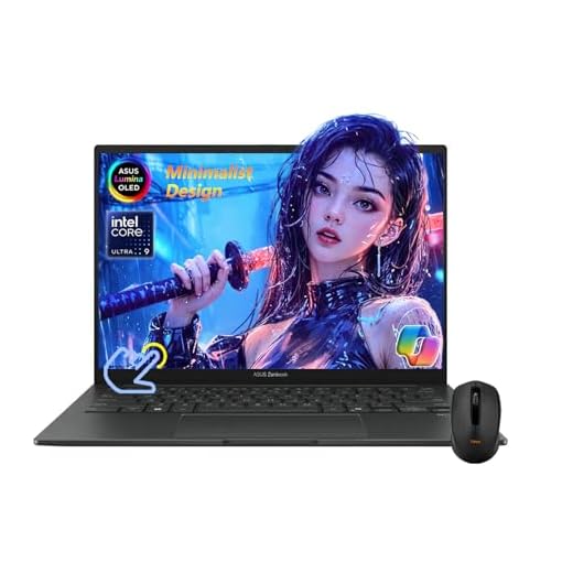 ASUS Zenbook - Computer portatile touch screen OLED da 14", WUXGA, Intel Core Ultra 9 285H fino a 5,4 GHz, Intel Arc GPU, Copilot, Thunderbolt 4, Wi-Fi 7, Win11 H, con mouse wireless (32 GB 7467 MHz