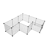 Toddmomy 8pieces Pet Playpen for Dogs Cats Iron Cage Secure Latch Easy Assembly Portable Design for Use