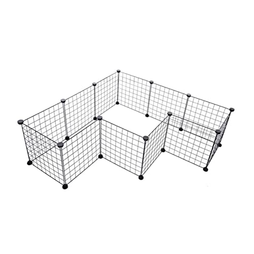 Toddmomy 8pieces Pet Playpen for Dogs Cats Iron Cage Secure Latch Easy Assembly Portable Design for Use
