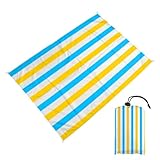 Surwin Stuoia Spiaggia Pieghevole Grande Stuoia Mare Antisabbia Portatile, Coperta da Spia...