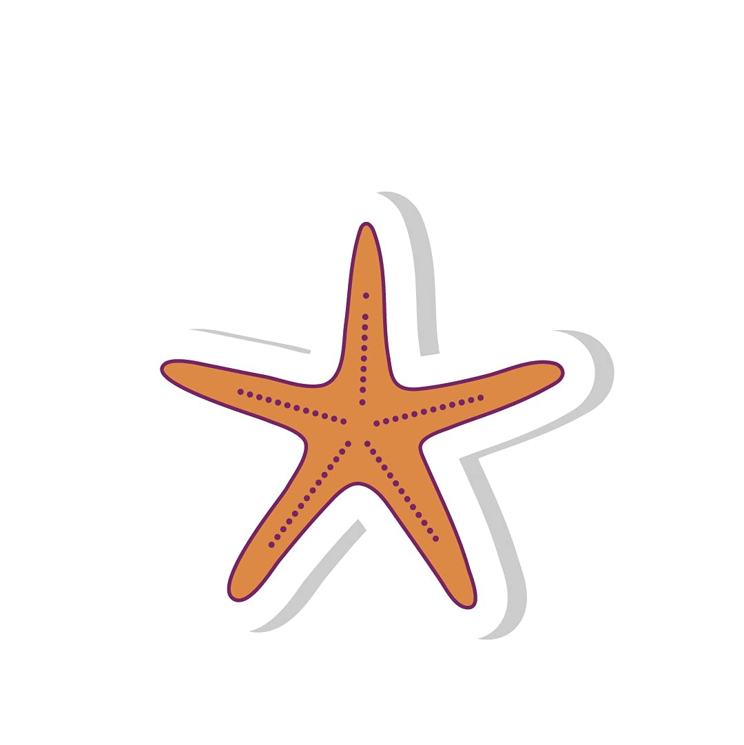 woopme Cartoon Starfish Laptop Stickers for Quotes Motivational Programmers Car Bicycle Luggage Bag Notebook Water Bottles Guitar Printed Wall Funny Vinyl Decals Mini Sticker(Multicolored)