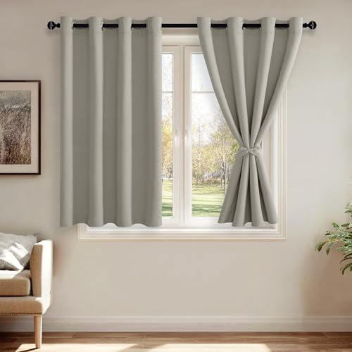 JIUZHEN Blackout Curtains for Bedroom Living Room 52 x 54 Inches Long