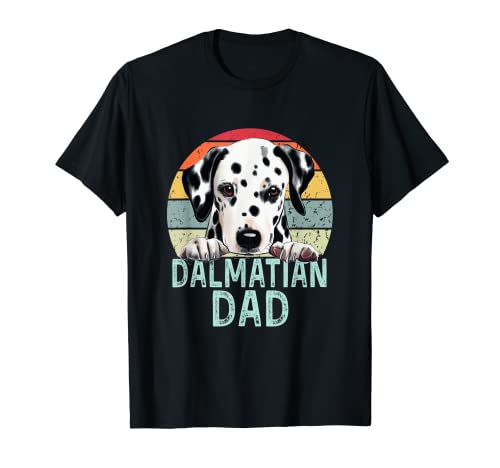Dálmata Dog Dad Retro Vintage Perro Amante Dueño Camiseta