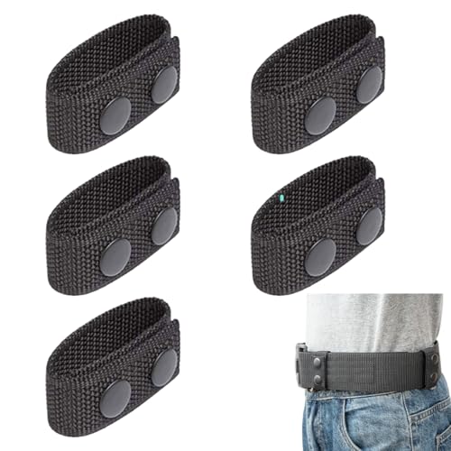 KEQAR 5 Piezas Soporte Cinturón Doble Presilla, Fijación para Deportes al Aire Libre, Táctico de Seguridad, Accesorio Equipo Militar y Policial