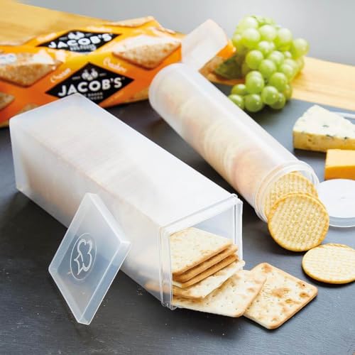 Coopers of Stortford - Set of 2 Cracker Keepers for Airtight Storage - Protects Crackers and Biscuits from Breaking or Going Stale