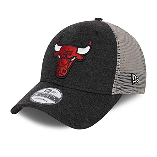 New Era Chicago Bulls Home Field Black 9Forty Trucker Strapback Cap - One-Size