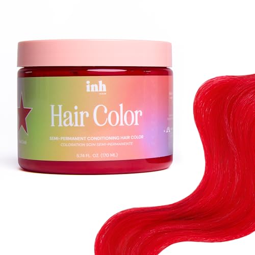 INH Semi Permanent Red Coral Hair Color Conditioner 6oz