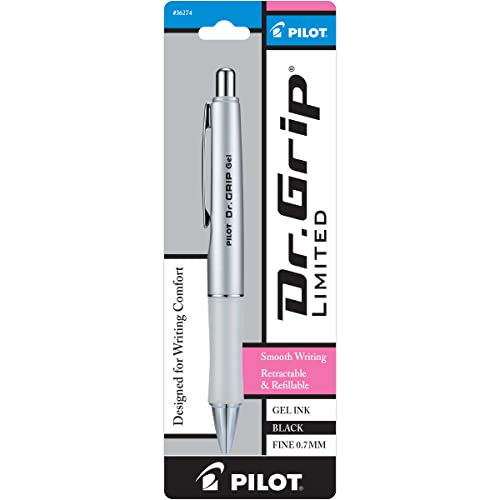 Pilot Dr. Grip Limited Refillable & Retractable Gel Ink Rolling Ball Pen, Fine Point, Assorted Barrel, Black Ink, Single Pen, Color May Vary (36274) #TOP3