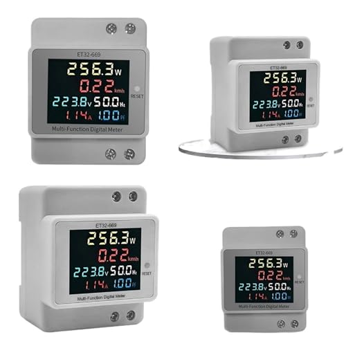 Moniteur de tension CA rail DIN avec compteur de fréquence et énergie électrique 100A