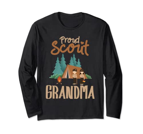 Proud Scout Grandma Camping Scout Leader Adventure Manga Larga