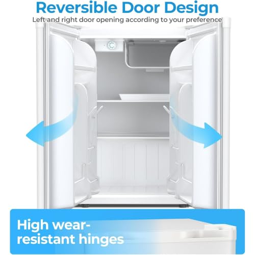 Image of COWSAR 2.56 Cu.Ft Mini Fridge Quiet Low Temp Chilled Storage for Home Office Dorm, Upright Freezer Style