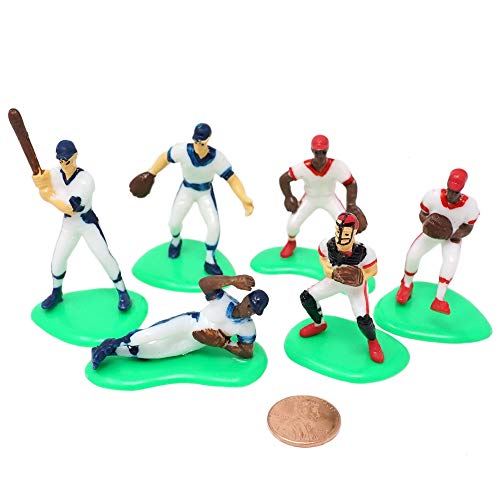 Baseball Sports Team Cupcake & Cake Topper Decorative Figurine (6 Players) #TOP1