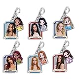 SodaMeow KATSEYE Keychain Set Sophia Daniela Acrylic Keychain Megan Manon Bag Accessory Kawaii Lara Yoonchae (Set 1-(6pcs))