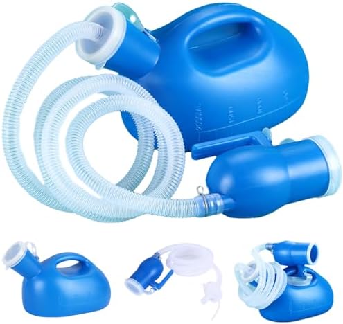 Tragbares Urinal Für Männer – 2000 Ml, Auslaufsicher, Mit Skala Und Langem Schlauch (63 Cm), Für Reise, Krankenhaus & Lkw