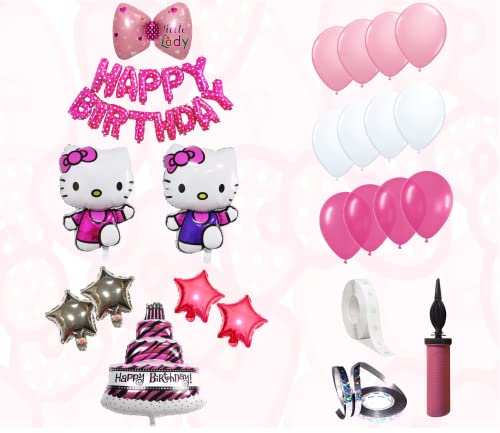 24 Pc Hello Kitty Happy Birthday Banner – Fun Set Party Supplies Decoration – Colorful Party Deco For Girls And Toddlers #TOP1