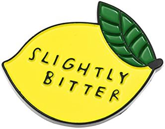 Slightly Bitter Lemon Enamel Pin, Summer Style Funny Pins Brooch Gift for Her - Birthday Gift.