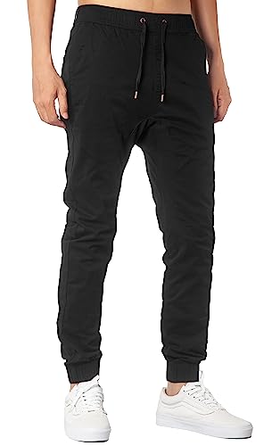 Italymorn Khaki Joggers Pants With Pockets For Men (Black, Medium) #TOP4