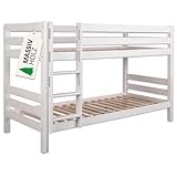 💯 SICHER - Die Qualität der Verbinder und Beschläge garantieren eine sehr lange Lebensdauer, selbst wenn Sie es mehrmals auf- und abbauen. Das Stockbett, das Generationen überdauert.