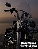  Bike Time Guest Book : HD1: Bike Guest Book, Motorcycle Motorbike Rider Biker, Book of Condolences, Memorial Guest Book, Personal Notebook, Funeral Guest Book, Memory Guest Book