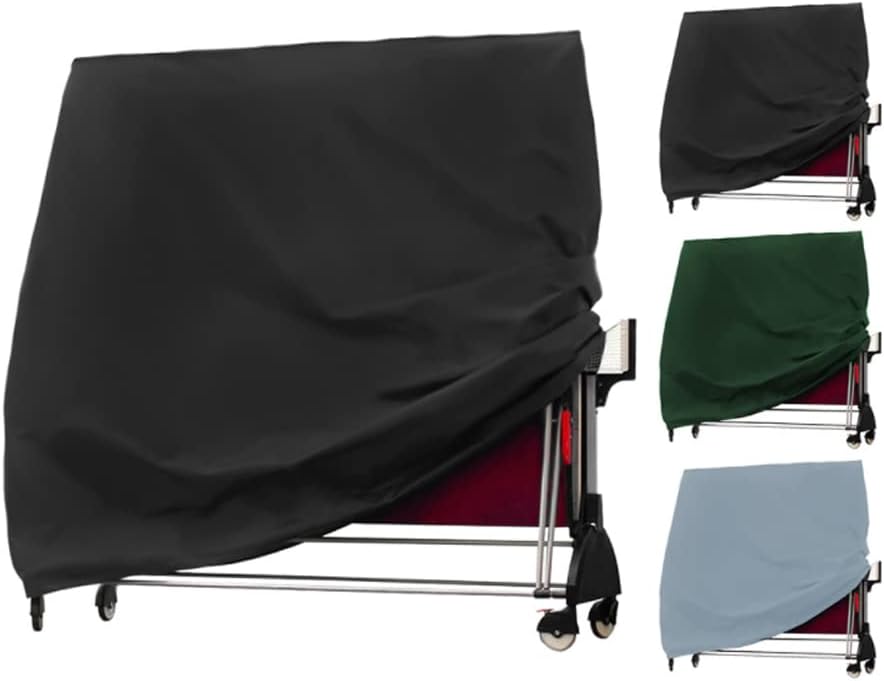 J&C Table Tennis Cover, 420D Ping Pong Table Cover Waterproof, Outdoor Table Tennis Covers, Heavy Duty Ping Pong Table Cover for Outside (Green)
