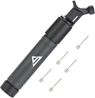 Sport stable dual action ball pump with 5 replacement needles: Air pump for your football, rugby ball, volleyball, basketb...