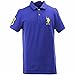 U.S. Polo Assn. Men's Slim Fit Solid Pique Shirt, International Blue, Medium