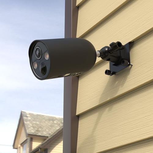 Koroao Vinyl Siding Mount + Silicone Skin Cover for TP-Link Tapo MagCam 2024 PCMag(Tapo C425) and Tapo SolarCam 2K Security Cameras (Black)