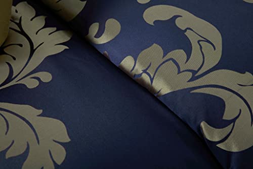 Chezmoi Collection 7-Piece Jacquard Floral Comforter Set (California King, Navy/Gold) by Chezmoi Collection - Used condition - Image 5